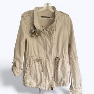 Anthropologie Daughters of the Liberation Tan Anorak Utility Jacket SZ 10